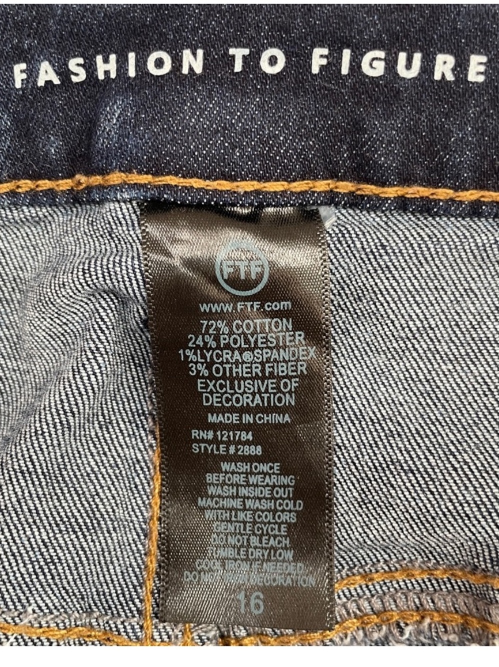 Fashion To Figure Plus Size Jeans Cargo Utility Carpenter High Rise Skinny Sz 16 — image 4 of 8
